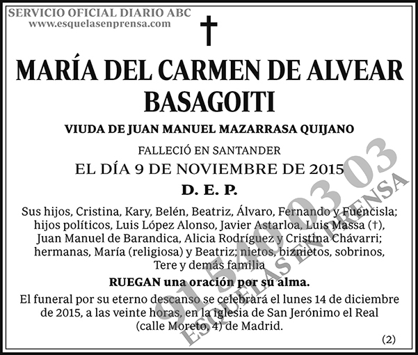 María del Carmen de Alvear Basagoiti